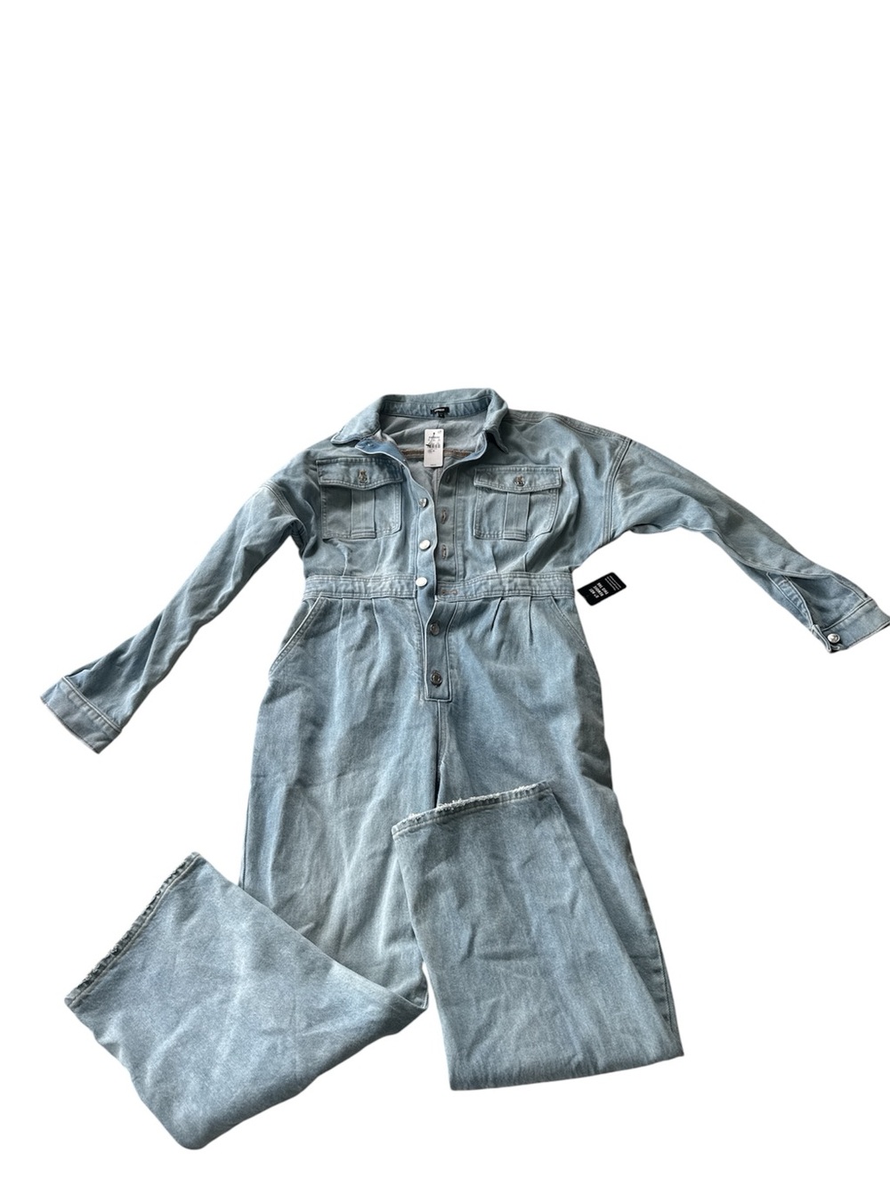 NWT express Light Wash Denim Jumpsuit